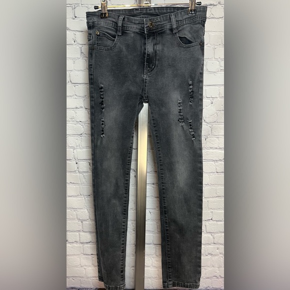 EUC FREDD MARSHALL Boy's Skinny Ripped Distressed Stretch Slim Fit Denim Jeans - Picture 11 of 15